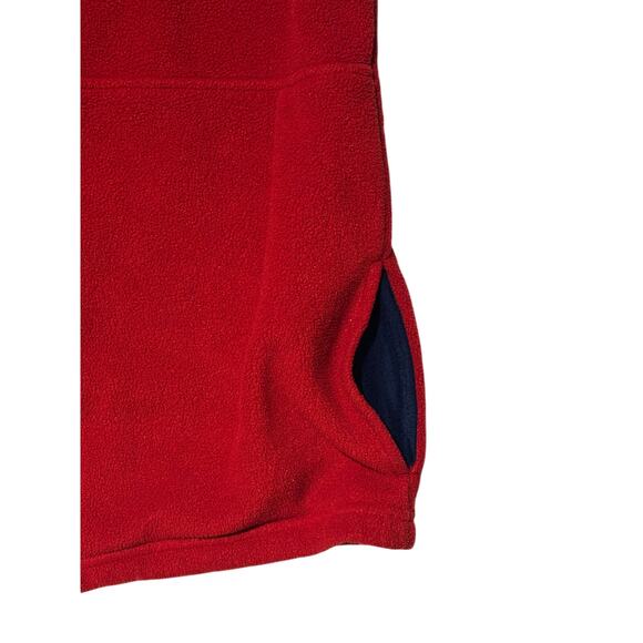 L. L. Bean  Fleece sleeveless Vest Red Men Regular Medium 90’s Vintage Full Zip - Picture 4 of 8